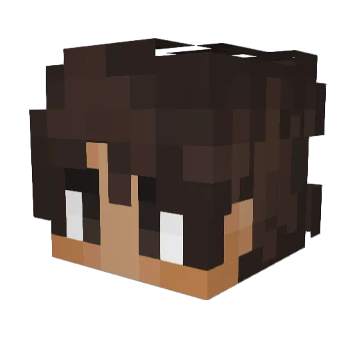 CallMeMisterV Minecraft avatar head, 3D render