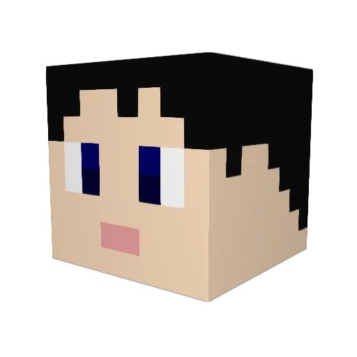 CallMeNico Minecraft avatar head, 3D render
