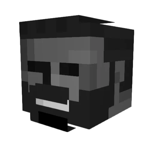 CallMeNull Minecraft avatar head, 3D render