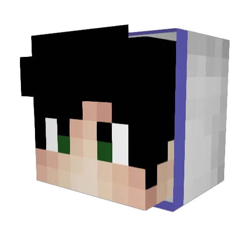 CallMePixel Minecraft avatar head, 3D render