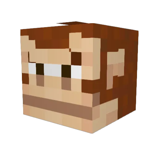 CallMeRac98 Minecraft avatar head, 3D render