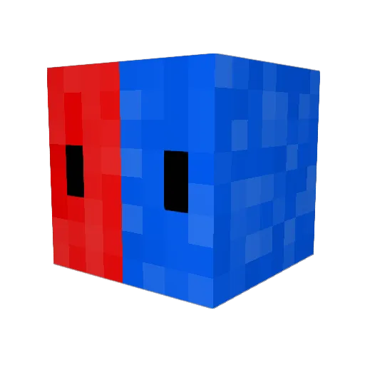 CallMeRain Minecraft avatar head, 3D render