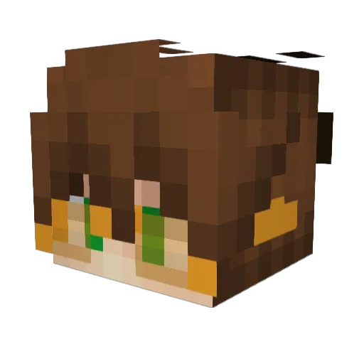 CallMeRman Minecraft avatar head, 3D render