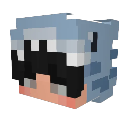 CallMeVIX Minecraft avatar head, 3D render