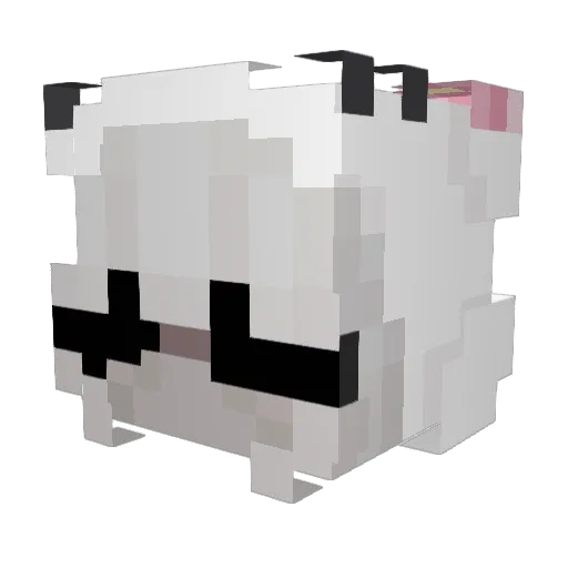 CallMeVikiXD Minecraft avatar head, 3D render