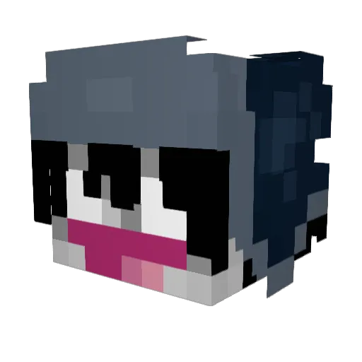 CallMeWerox Minecraft avatar head, 3D render