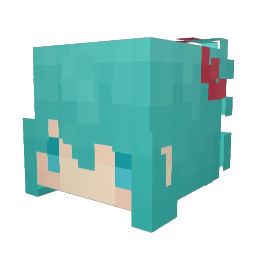 CallMeWinter39 Minecraft avatar head, 3D render
