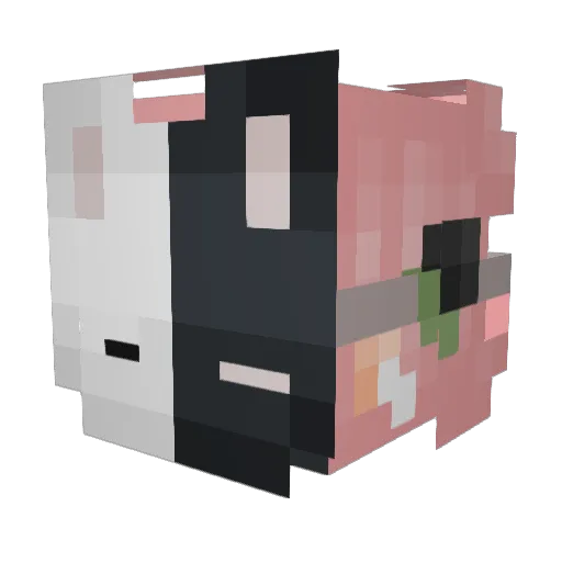 CallMeZeroZer0 Minecraft avatar head, 3D render