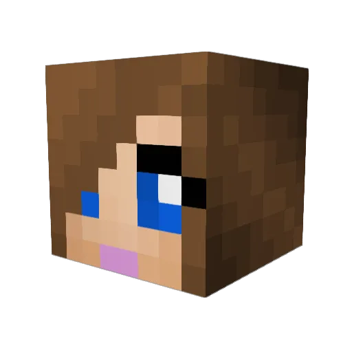 CallMeZoe Minecraft avatar head, 3D render