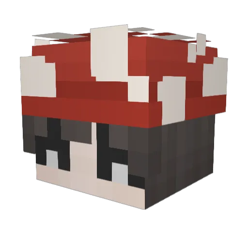 CallMehCorgi Minecraft avatar head, 3D render