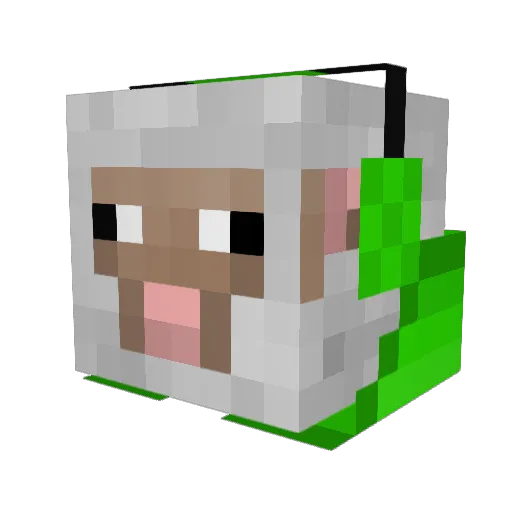 CallMehSheep Minecraft avatar head, 3D render