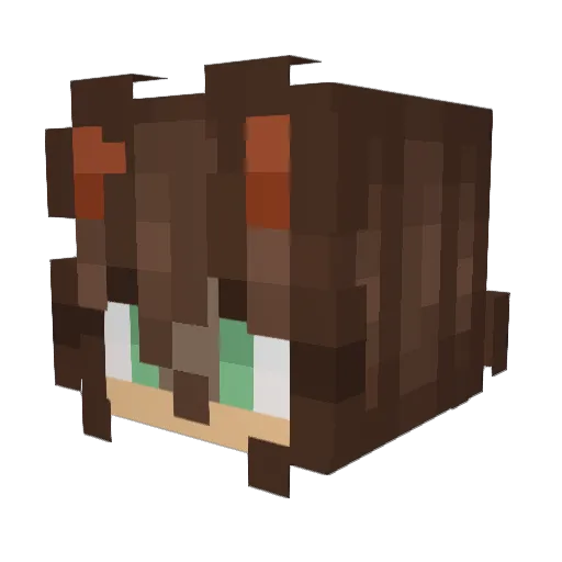 CallSan Minecraft avatar head, 3D render