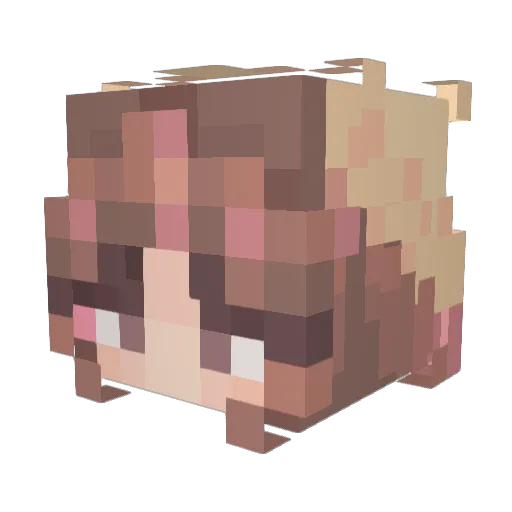 Call_Me_LuluChan Minecraft avatar head, 3D render