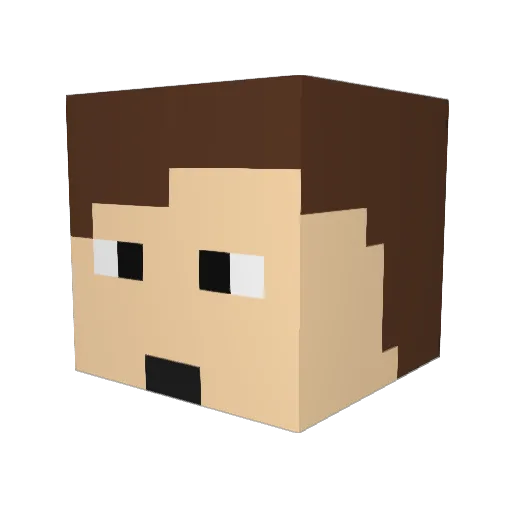 Callahan_ Minecraft avatar head, 3D render