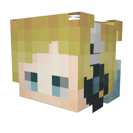 Callanplays Minecraft avatar head, 3D render