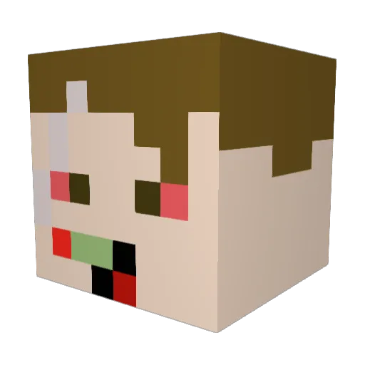 Callapo Minecraft avatar head, 3D render