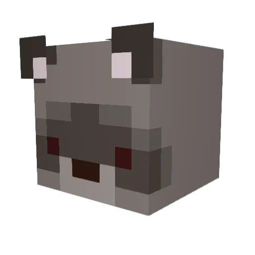 Calldres Minecraft avatar head, 3D render