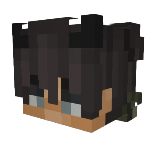 CalledCracki Minecraft avatar head, 3D render