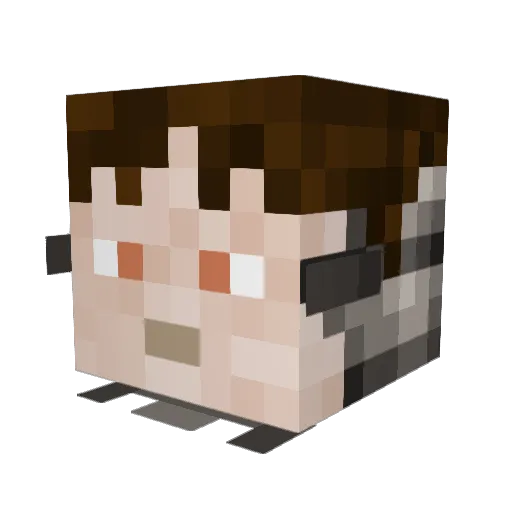 Callestin Minecraft avatar head, 3D render