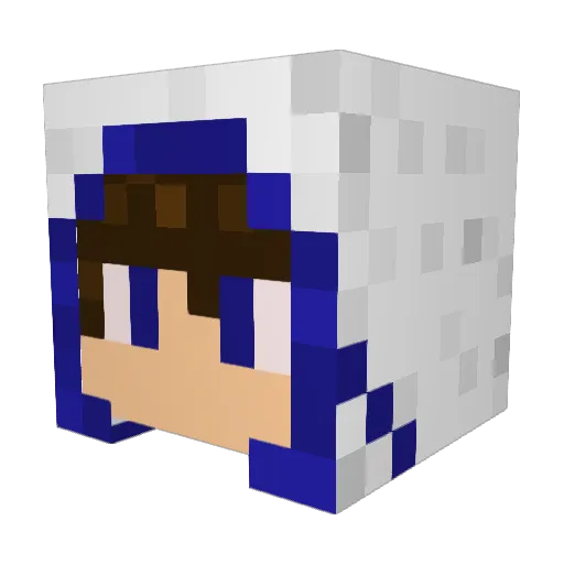 Callf Minecraft avatar head, 3D render