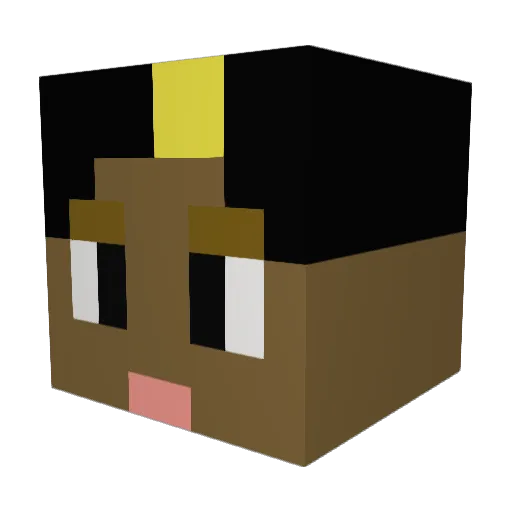 Callgamingofman Minecraft avatar head, 3D render