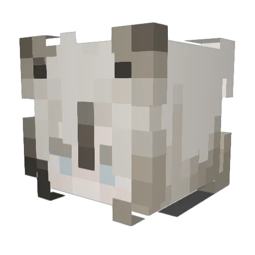 CalliFellAgain Minecraft avatar head, 3D render