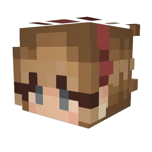 Calliandria Minecraft avatar head, 3D render