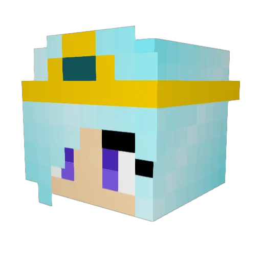 Calligoh Minecraft avatar head, 3D render