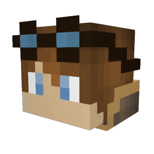 Callion Minecraft avatar head, 3D render