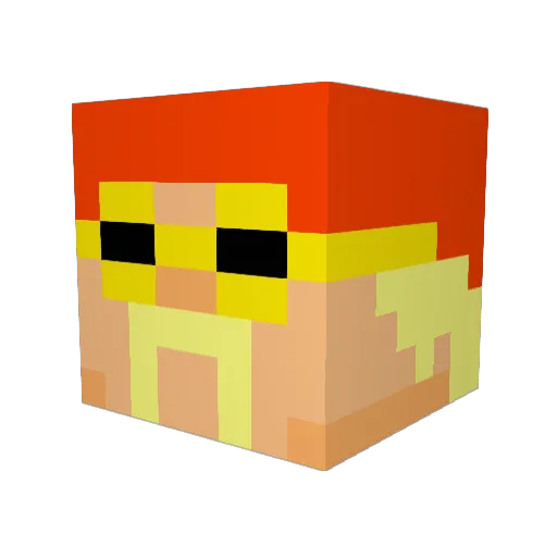 CalliopesTouch Minecraft avatar head, 3D render
