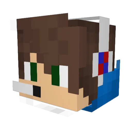Calliperry Minecraft avatar head, 3D render