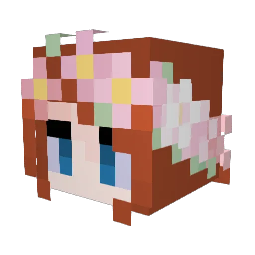 Callistar Minecraft avatar head, 3D render
