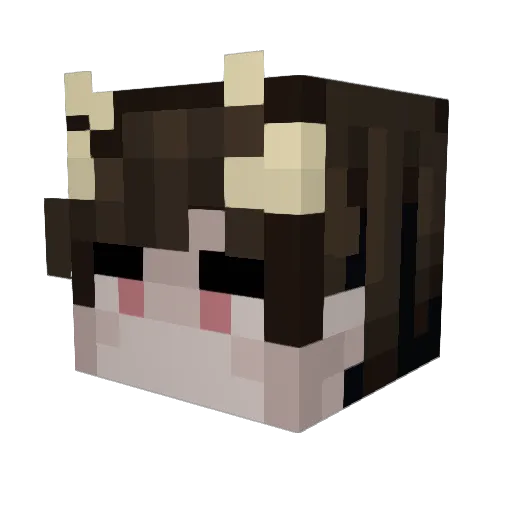 Callistes Minecraft avatar head, 3D render
