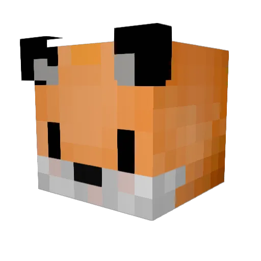 CallistoVulpes Minecraft avatar head, 3D render