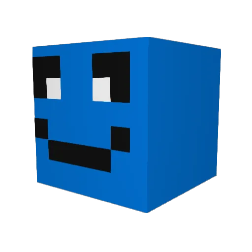 CallmeFL Minecraft avatar head, 3D render