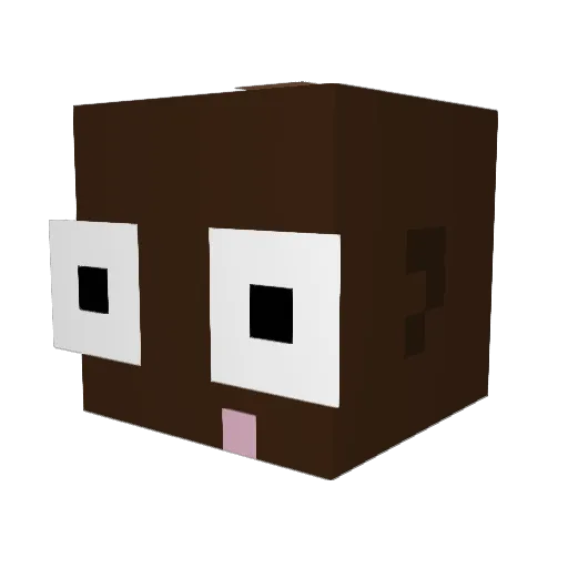 Callmewilf Minecraft avatar head, 3D render