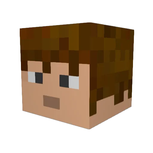 CallofGulou Minecraft avatar head, 3D render