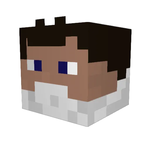 CallofSide Minecraft avatar head, 3D render