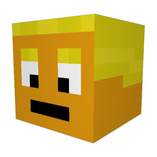 Callum_1 Minecraft avatar head, 3D render