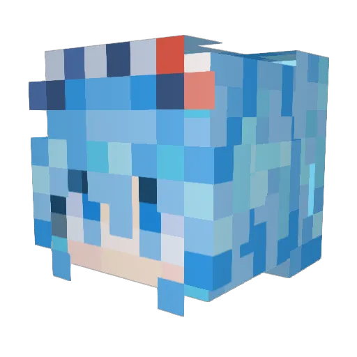 Callumwel1 Minecraft avatar head, 3D render