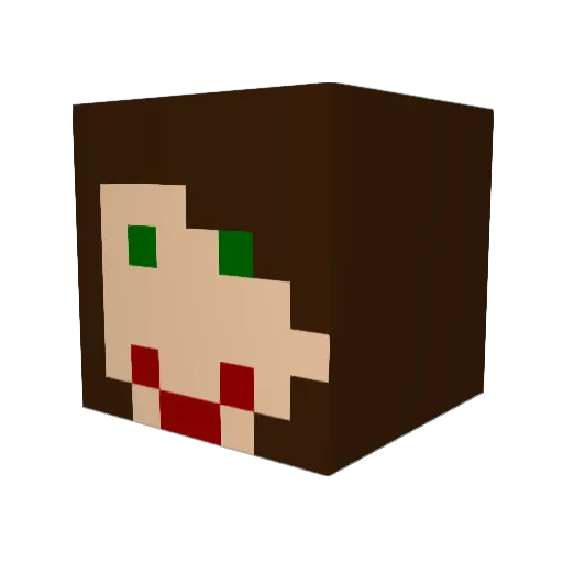 Callyx Minecraft avatar head, 3D render