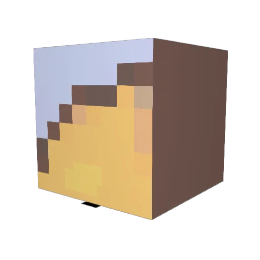 CalmClouds Minecraft avatar head, 3D render