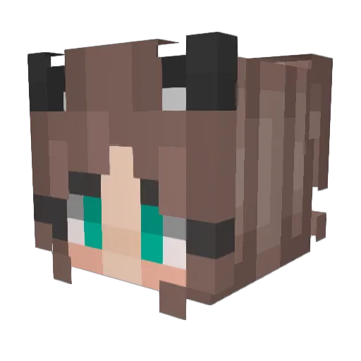 CalmKawaii Minecraft avatar head, 3D render