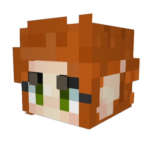 Calm_Ginger Minecraft avatar head, 3D render