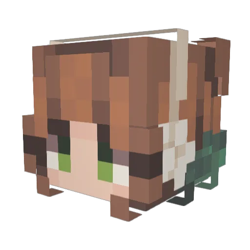 Calmestfr0g Minecraft avatar head, 3D render