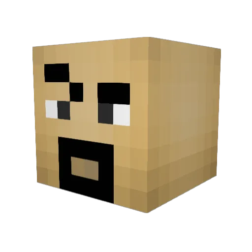 Calmosblack Minecraft avatar head, 3D render