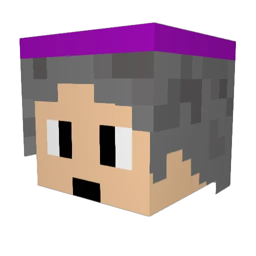 Calmund Minecraft avatar head, 3D render
