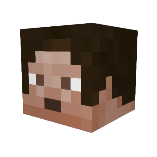 Calneon Minecraft avatar head, 3D render