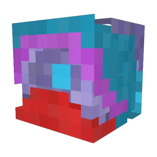 Caloide Minecraft avatar head, 3D render