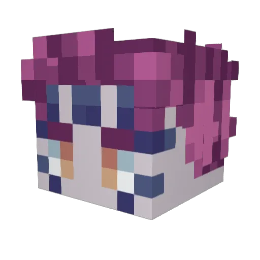 CalonWibu Minecraft avatar head, 3D render